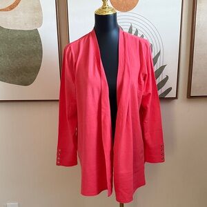 Charter Club Coral Knit Open Cardigan